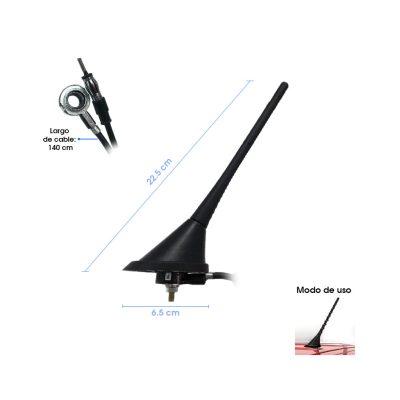 ANTENA P/CARRO FUBA C/CABLE 22.5CM SY-TX0306