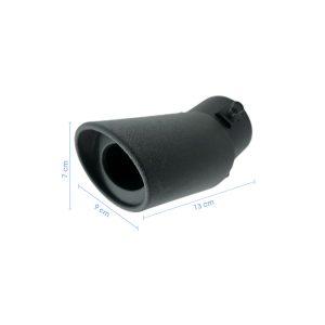 PUNTA DE ESCAPE NEGRO MATE OVALADA SY-WH0094E