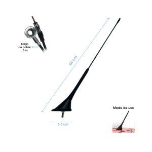 ANTENA P/CARRO ENTORCHADA FUBA C/CABLE 44CM SY-TX0440A