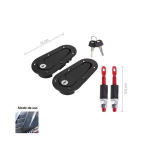 SEGUROS PARA CAPOT C/LLAVE NEGRO 2 PCS SY-YQGS0001