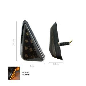 LAMPARA PIDEVIAS LED P/MOTO AMBAR TRIANGULAR SY-MTZXD0042