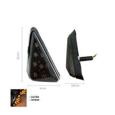 LAMPARA PIDEVIAS LED P/MOTO AMBAR TRIANGULAR SY-MTZXD0042