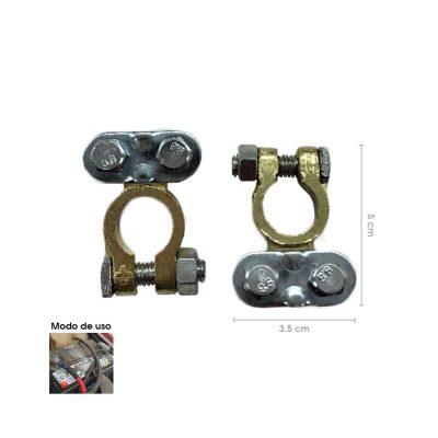 TERMINAL P/BATERIA 2 PCS GOLD/CROM SY-DPJ0278