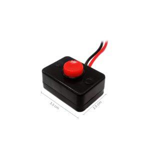 SWITCH NEGRO BOTON ROJO PUSH DE SOBREPONER  SY-KG0093
