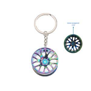 LLAVERO DE METAL ARO DE LLANTA SPORT TORNASOL SY-YSK0264