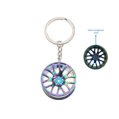 LLAVERO DE METAL ARO DE LLANTA SPORT TORNASOL SY-YSK0264