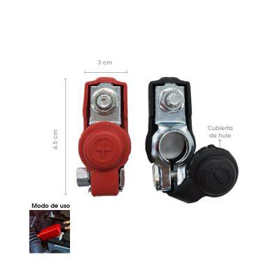TERMINAL P/BATERIA 2 PCSC/TAPA  ROJO NEGRO SY-DPJ0397