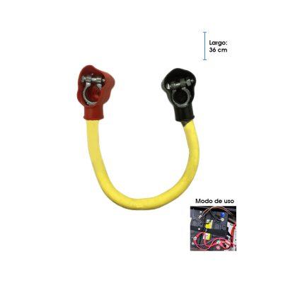 CABLE P/BATERIA  AMARILLO 36 CM DOS TERMINALES RD/BK SY-MDX0005C
