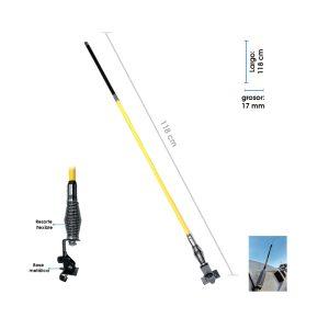 ANTENA P/BUS LATIGO FIBRA VIDRIO AMARILLO 17MMX1.20 MTS SY-TX0582