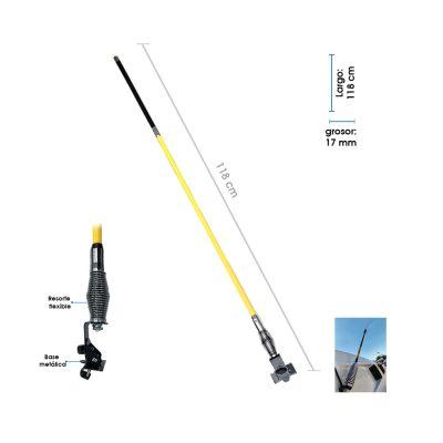 ANTENA P/BUS LATIGO FIBRA VIDRIO AMARILLO 17MMX1.20 MTS SY-TX0582