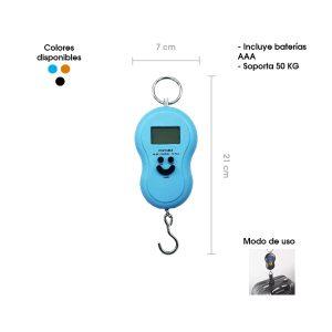 BALANZA DIGITAL P/MALETA 50KG VARIOS COLORES A04