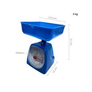 BALANZA  ANALOGA  DOMESTICA PLASTICA  5KG CHAROLA 030-8
