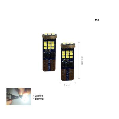 BOMBILLO 27 LED T10 BLANCO 2 PCS 2016T10