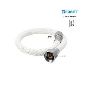 TUBO ABASTO VINILO LAVAMANOS 3/8X1/2X16PLG FLEXINOX