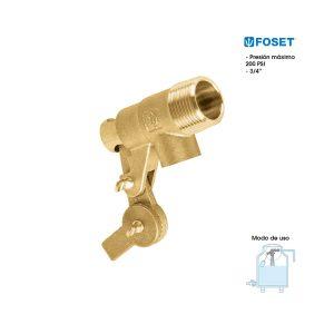 VALVULA P/TANQUE 3/4 200PSI BRONCE FOSET
