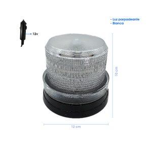 TAMALERA LED STROBE BLANCA MAGNETICA 12-24V CH-362-CLEAR