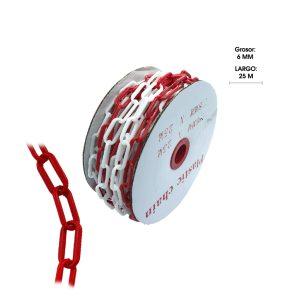 CADENA PLASTICA 6MMX25MT 1/4 ROJO BLANCO 4581A-5
