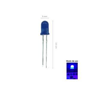 BOMBILLO LED CLEAR AZUL 5MM 3205-14B