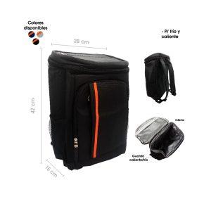 HIELERA TIPO MOCHILA VARIOS COLORES  27X17X42CM  20401