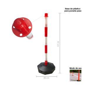 POSTE DE SEGURIDAD P/TRANSITO P/CADENA 87CM 4581A-4