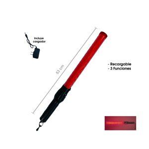 BASTON P/ DIRIGIR TRANSITO NARANJA 53X4.5CM RECARGABLE 4935B-5