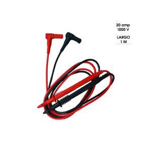 PUNTAS P/TESTER  20AMP C/4 TAPONES 100 CM  4933-1