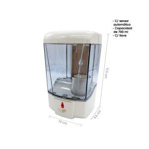 DISPENSADOR DE JABON P/BAÑO 700ML AUTOMATICO 807