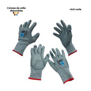 GUANTES DE NITRILO GRIS ANTICORTE ORILLA DE COLORES  4532-2