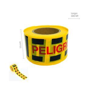 CINTA PELIGRO AMARILLA 300 MTS X 7.50CM 4623-14
