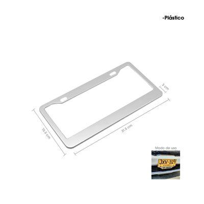 PORTA PLACA CROMADO ABS SIN MARCA 315155