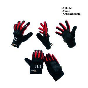 GUANTES P/MOTORISTA TOUCH TALLA M ROJO GST-42