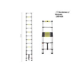 ESCALERA TELESCOPICA 250KG 3.2MTS  11 ESCALONES   4558-1