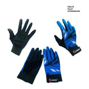 GUANTES P/MOTORISTA/CICLISTA TOUCH NEGRO AZUL 410-15