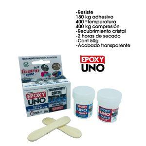 EPOXICO PEGATANKE TRANSPARENTE UNOC40 FUSION 100 GRAMOS USO GENERAL 180KG 400GRADOS