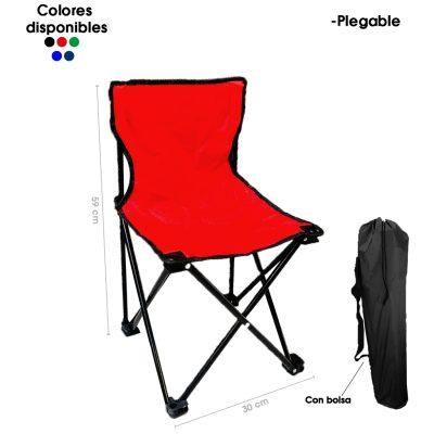 SILLA PLEGABLE MEDIANA C/BOLSA 34X34CMX59CM 1001M