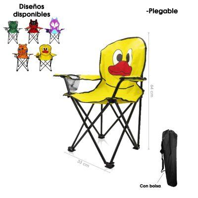 SILLA PLEGABLE FIGURAS INFANTILES C/BOLSA 54X32CMX68CM 1015