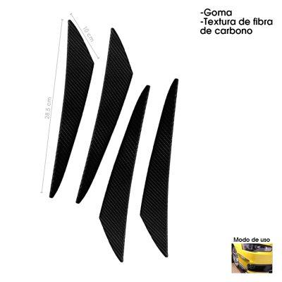 SPOILER ROMPEVIENTOS P/CARRO 4 PCS CARBON  SOFT GZFD0006