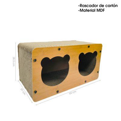 RASCADOR CASA OSITO DOBLE P/GATO NT001A