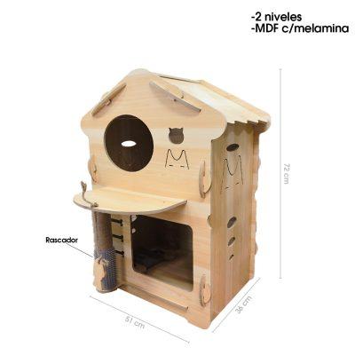 RASCADOR  CASA Y CAMA P/GATO 2694-2