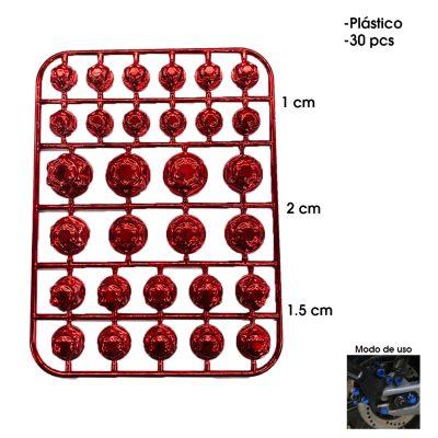 TAPONES P/TORNILLO ROJO DE MOTO 36 PCS 00340