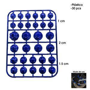 TAPONES P/TORNILLO AZUL DE MOTO 36 PCS 00340