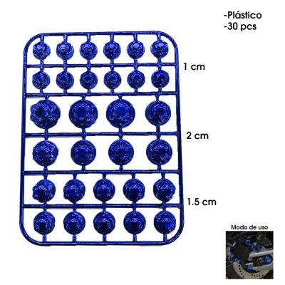 TAPONES P/TORNILLO AZUL DE MOTO 36 PCS 00340