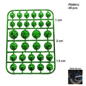TAPONES P/TORNILLO VERDE DE MOTO 36 PCS 00340