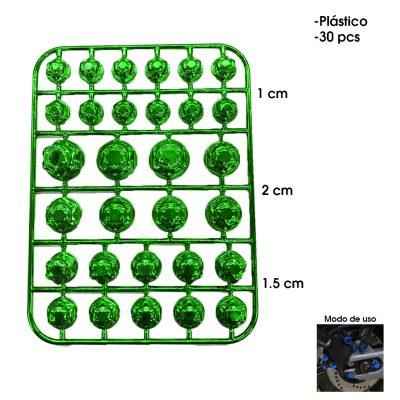 TAPONES P/TORNILLO VERDE DE MOTO 36 PCS 00340