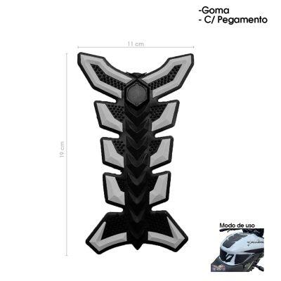 STICKER P/TANQUE DE MOTO HULE NEGRO/GRIS 60X1.1 CM 5669-4