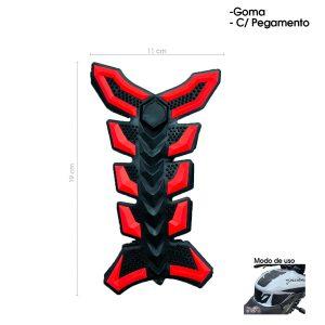 STICKER P/TANQUE DE MOTO HULE NEGRO/ROJO 60X1.1 CM 5669-4