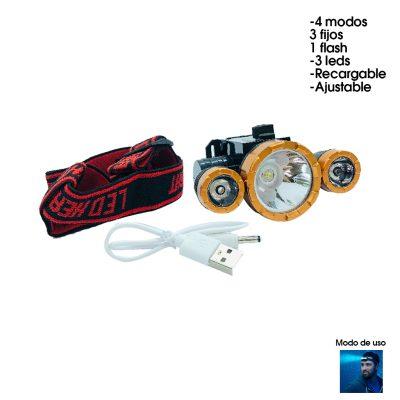 LAMPARA DE MINERO LED 3 EN 1 KJ-6867