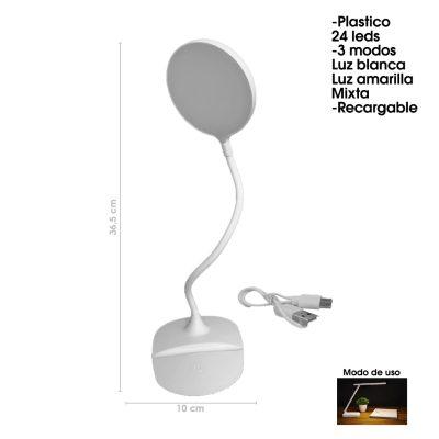 LAMPARA DE ESCRITORIO LED RECARGABLE CUELLO FLEXIBLE Q3-8