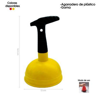 DESTAPADOR DE BAÑO Y LAVAMANOS CORTO ROJO Y AMARILLO 708