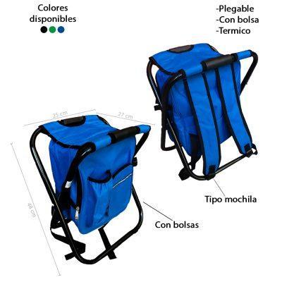 BANCO PLEGABLE C/BOLSA TERMICA 27X32X42CM 1344